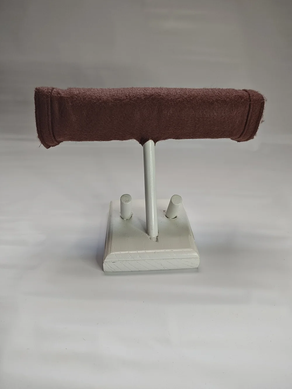 Wooden T-Bar Jewelry Display Stand Felt Bracelet Watch Organizer Handmade